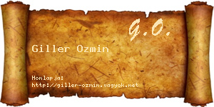 Giller Ozmin névjegykártya